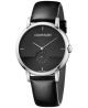 Calvin Klein Men's K9H2X1C1 Established Black Dial 43mm Leather Watch