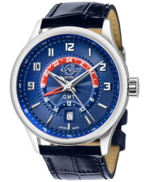GV2 by Gevril Men's 42302 Giromondo Quartz Blue Dial Watch