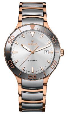 Rado Men's R30001103 Centrix 42mm Silver Dial Ceramic and Steel Watch
