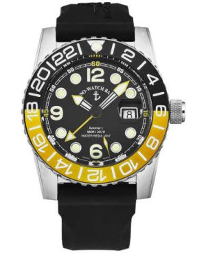 Zeno Men's 6349GMT-3-A1-9 Airplane Diver Automatic Black Dial Watch