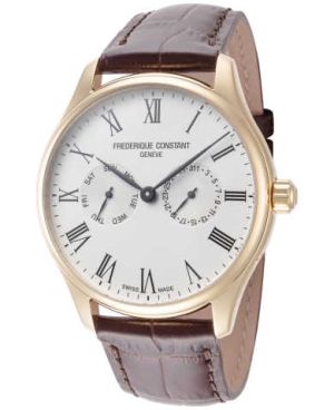 Frederique Constant Men's Classic Yellow Gold Leather Strap Watch FC259WR5B5