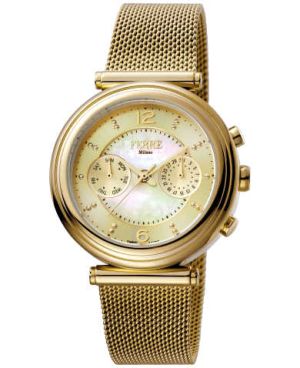 Ferre Milano Women's FM1L081M0061 Linea Funzione Quartz Gold Dial Watch