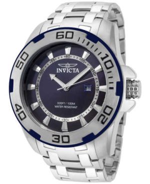 Invicta Men's IN-39108 Pro Diver 50mm Blue Dial Stainless Steel Watch