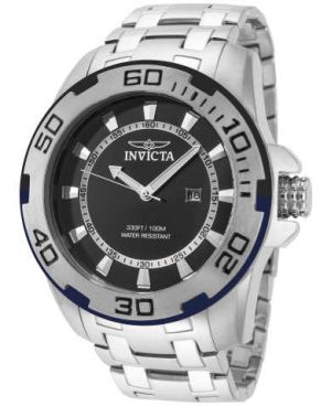 Invicta Men's IN-39118 Pro Diver 50mm Black Dial Stainless Steel Watch
