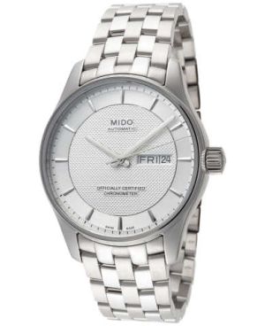 Mido Men's M0014311103192 Belluna Clou De Paris 40mm Silver Dial Automatic Watch