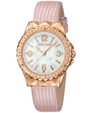 Roberto Cavalli Women's RV1L048L0046 Classic Quartz White Mother-of-Pearl Dial Watch