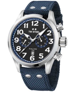 TW Steel Men's TWS-VS38 Volante Quartz Black and Blue Dial Watch